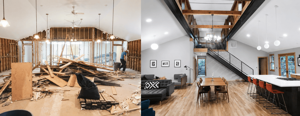 Completed interior home remodel by Alchemy Builders Inc
